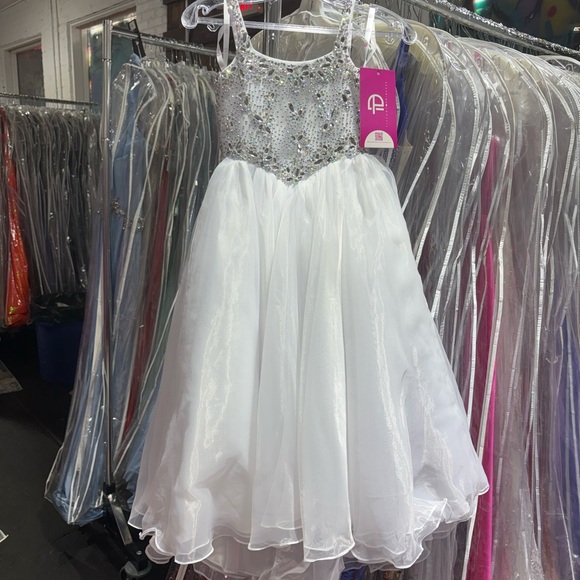 Elegant White Kids Formal Dress